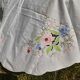 White oval tablecloth large format floral 255X170