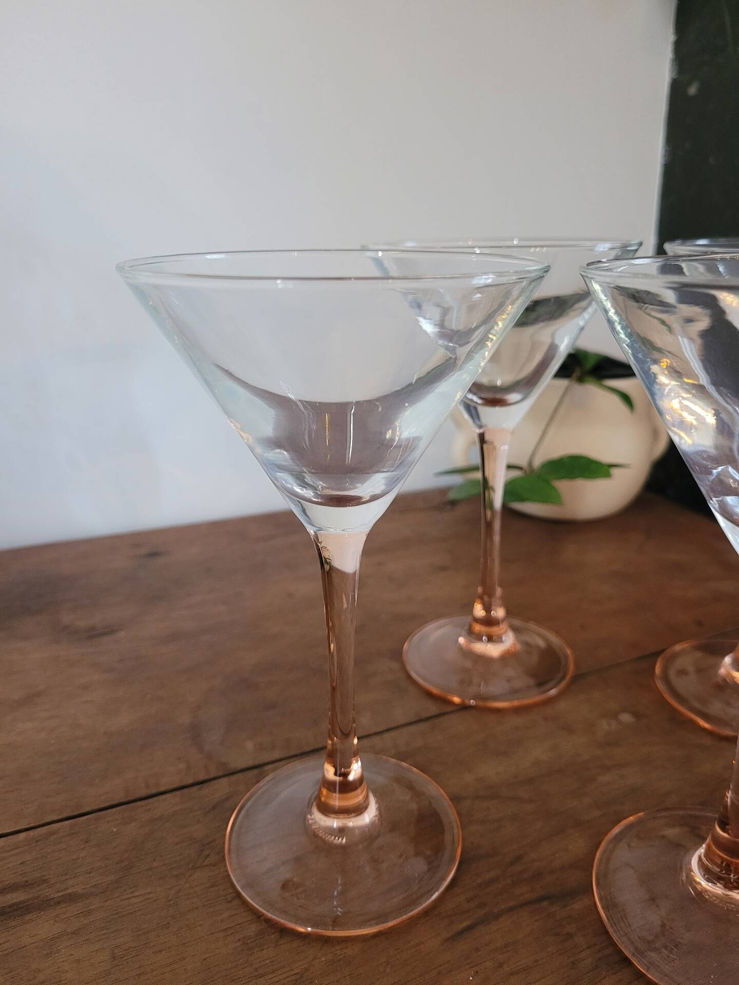 Lot de 4 verres à cocktail Luminarc pied rose