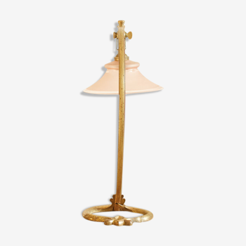 Bronze guided lamp by Auguste Delafontaine - late 19th century