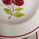 4 old hollow plates, model "Geraldine" red and green flowers