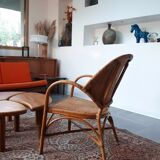Pair of rattan armchairs