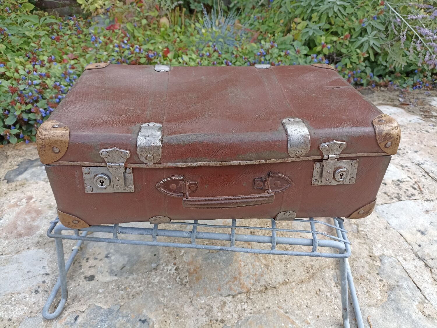 Antique cardboard suitcase
