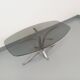 Vintage Rounded Rectangular Oval Coffee Table in Glass and Chromed Metal from the 70s