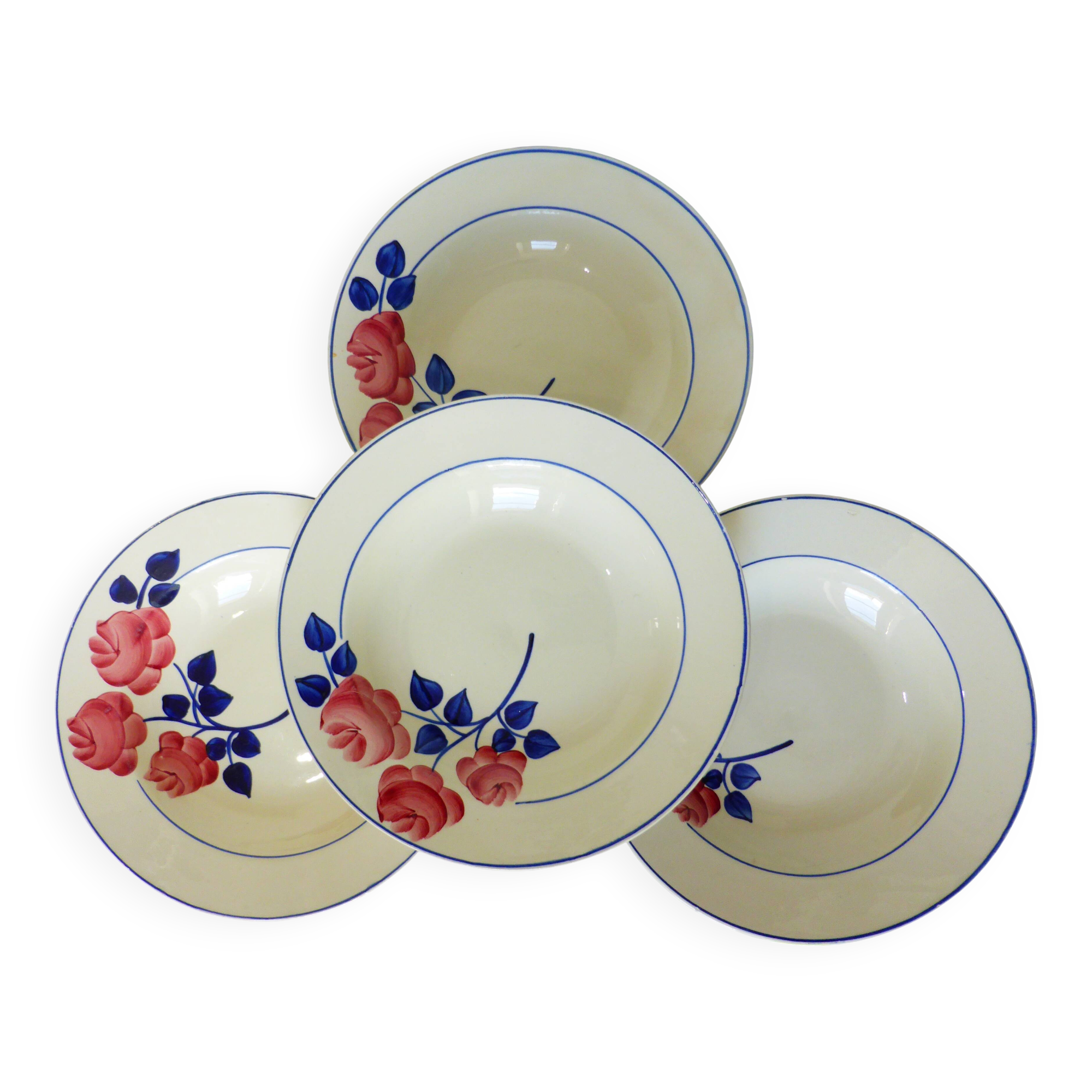 4 vintage deep plates from the HBCM factory 220633