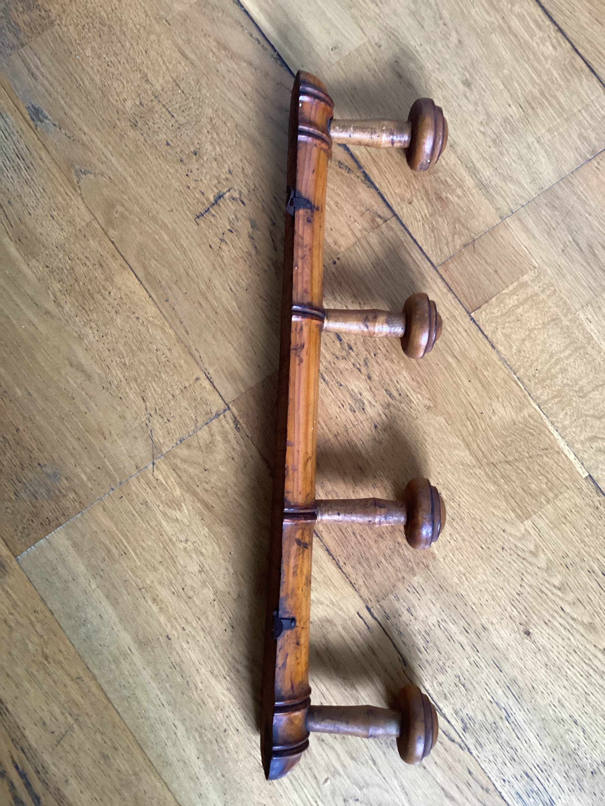 Bamboo wall hook dimensions: height - 6cm - length - 53cm -