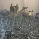 lot of vintage stemmed glasses from the 60s/70s