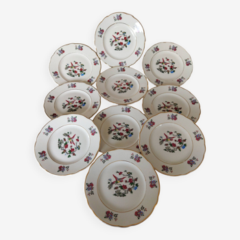 10 “Balearic” dessert plates K&G Lunéville Badonviller