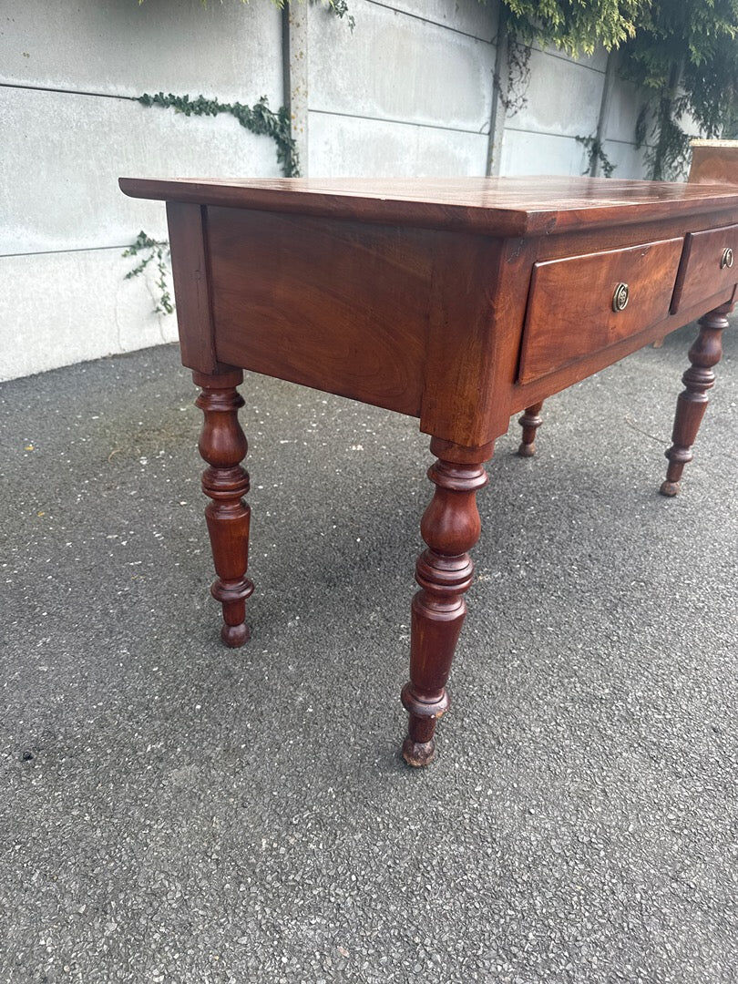 Wooden desk – Louis Philippe style – Furniture – Two drawers