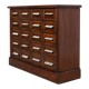 Apothecary Chest of Drawers, Solid Oak Wood, Restored, Early 20th Century