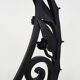 Art Deco Noverdy tulip lamp with black wrought iron base. 1930s