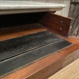 Patinated desk chest of drawers