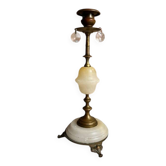 Bougeoir en albâtre et bronze doré