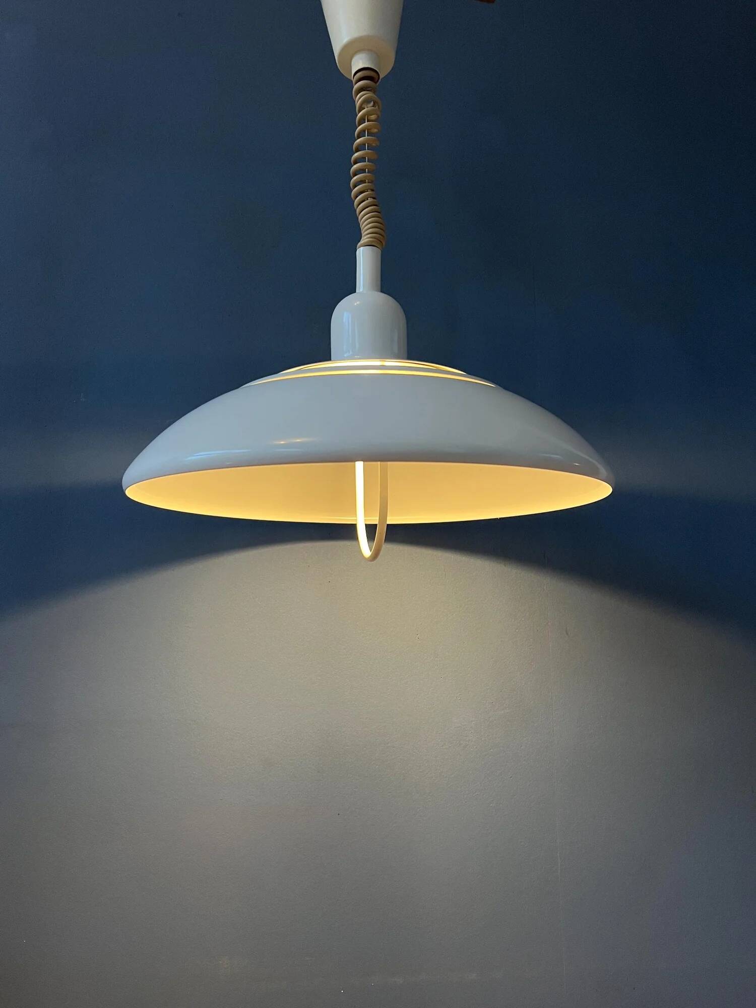 Vintage mid-century beige Dijkstra pendant lamp