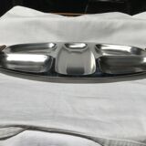 Plateau compartimenté inox et teck
