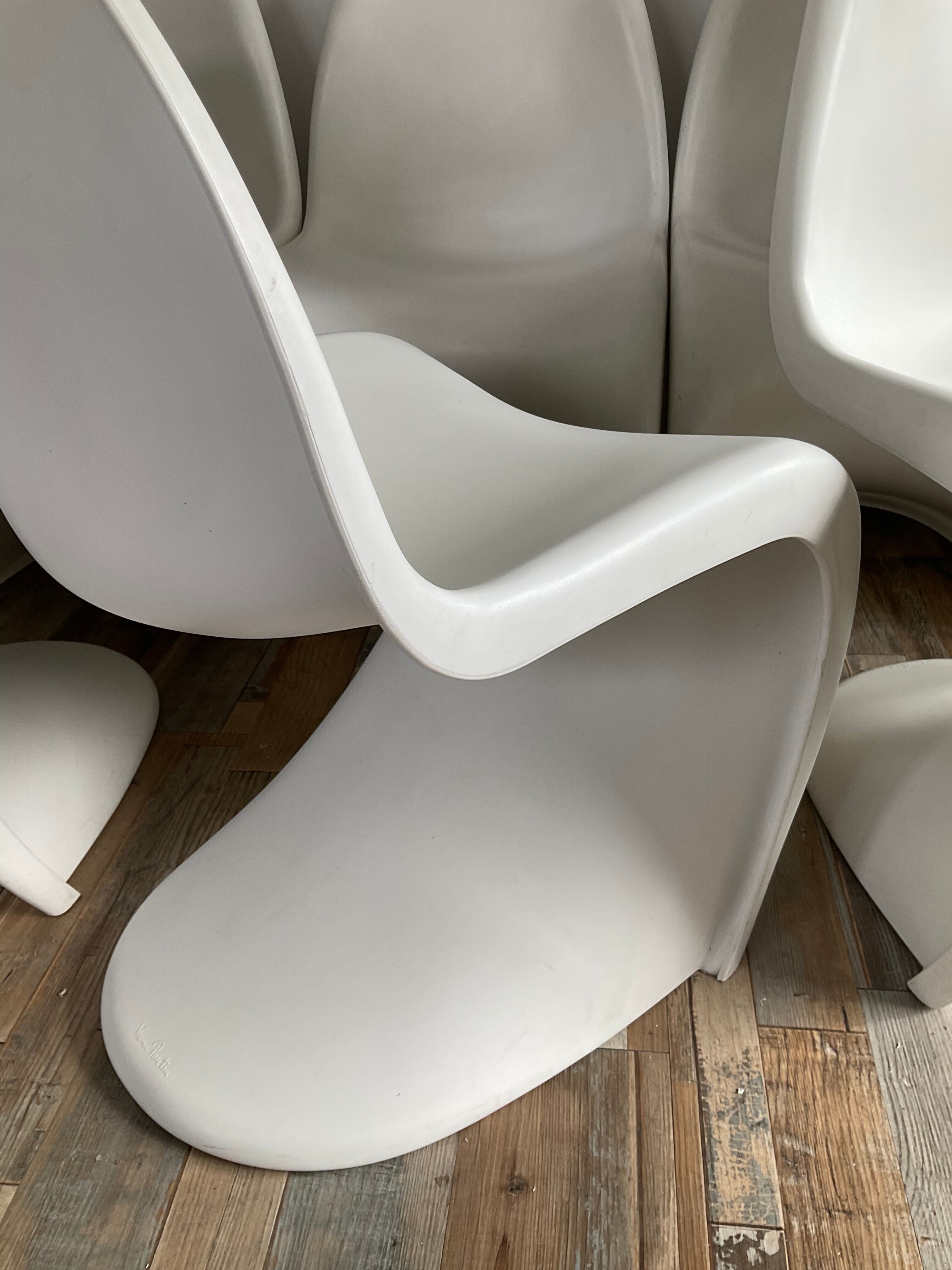 Series of 6 Verner Panton chairs for Vitra