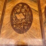 Old dressing table in inlaid wood