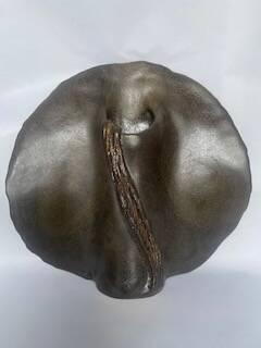 Free-form glazed ceramic vase from the 1960s
