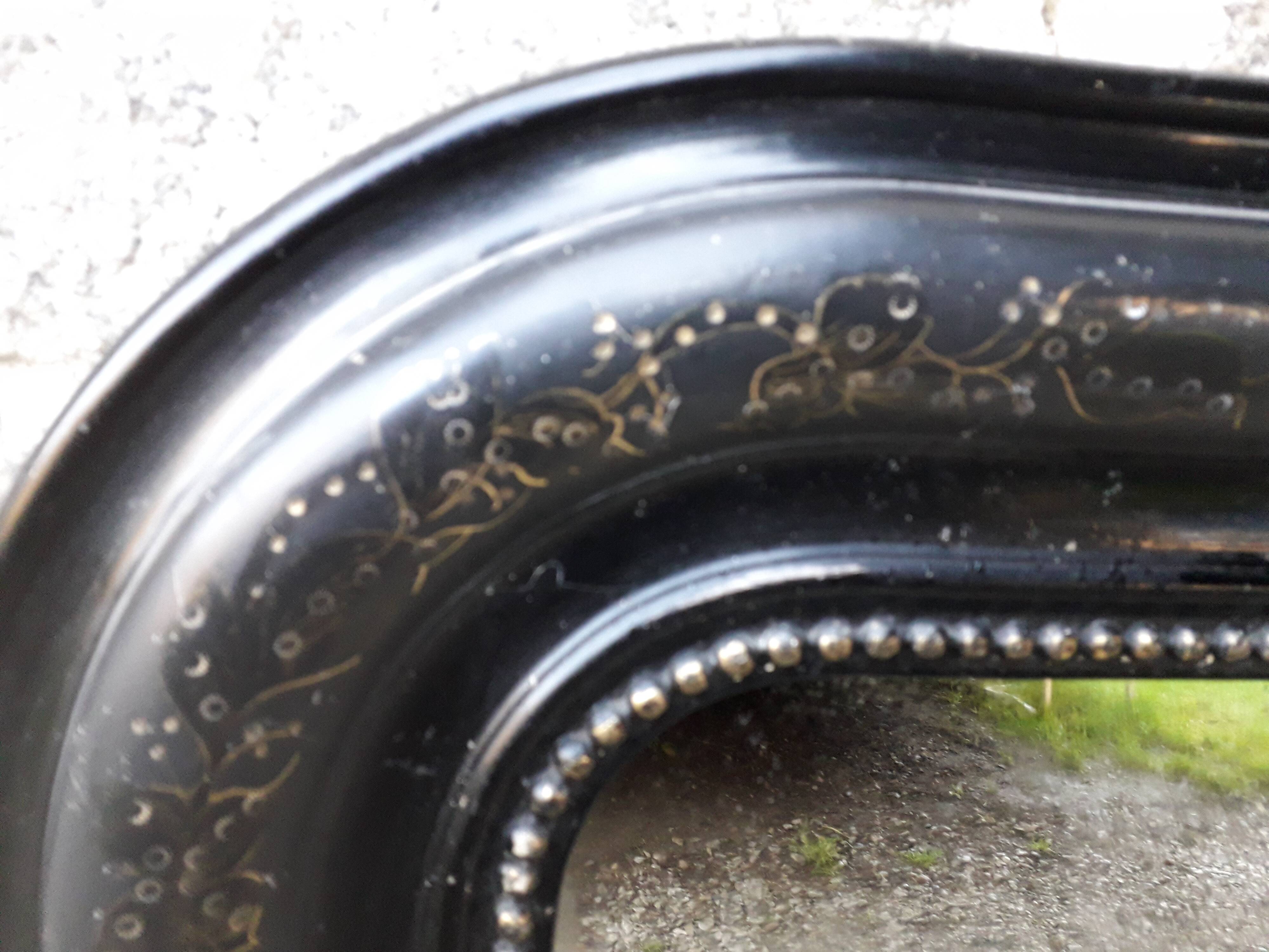 Black Louis Philippe mirror 130 cm × 93 cm