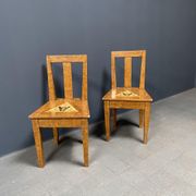 Set of 2 painted Swedish chairs