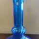 Vintage blue fluted decanter