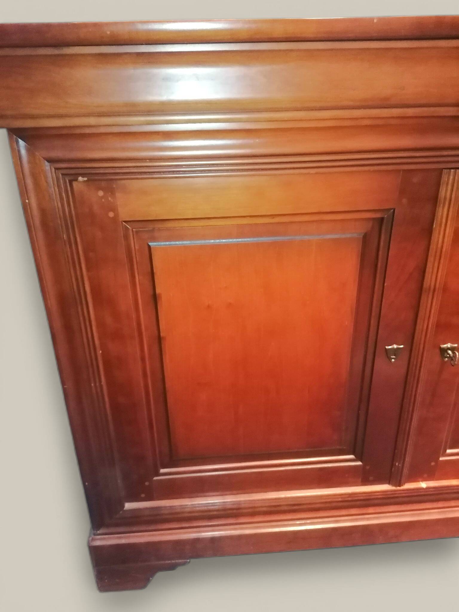 Louis Philippe style sideboard in cherry wood. 1970s.