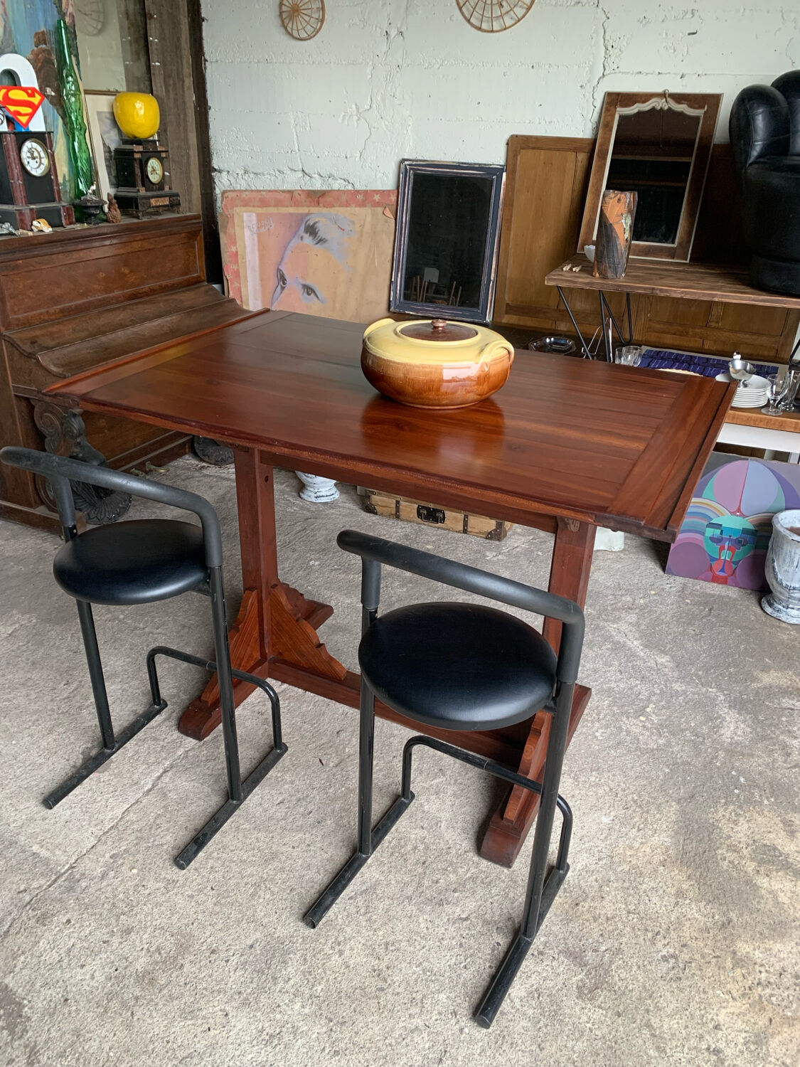 High table / bar table in teak – 4 to 6 people