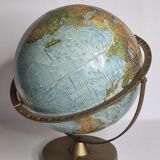 Globe in relief, Scan-Globe Denmark, gyroscope, 30 cm