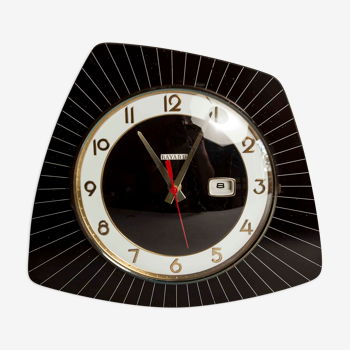 Asymmetrical wall clock 1960 Bayard formica