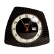 Asymmetrical wall clock 1960 Bayard formica