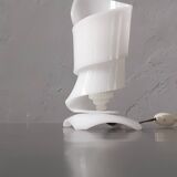 White plexiglass twisted lamp, 1960s