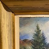 Old painting, landscape with stream signed dated 1925