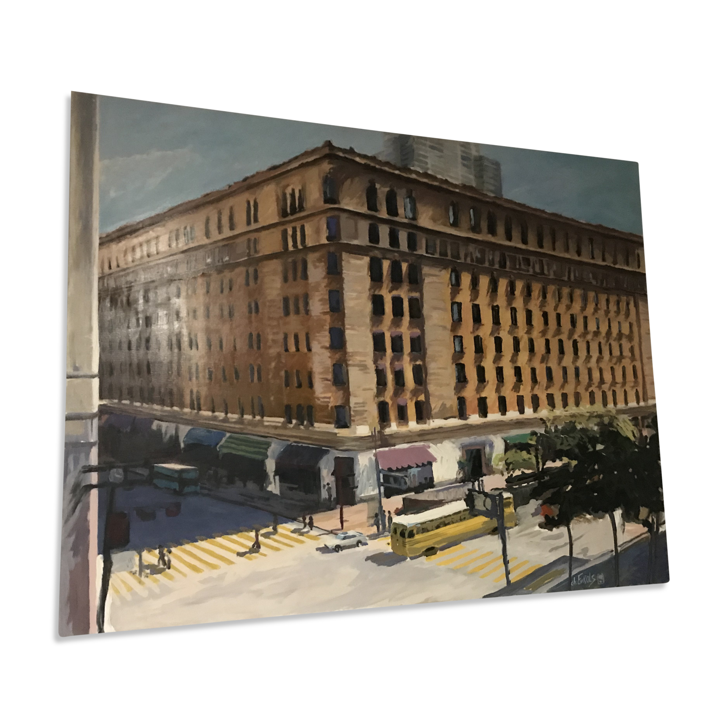 Tableau huile « New York » Charles Evrols