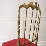 Chiavari chair in golden brass, 1950s