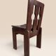 Set of five brutalist chairs in solid pine.