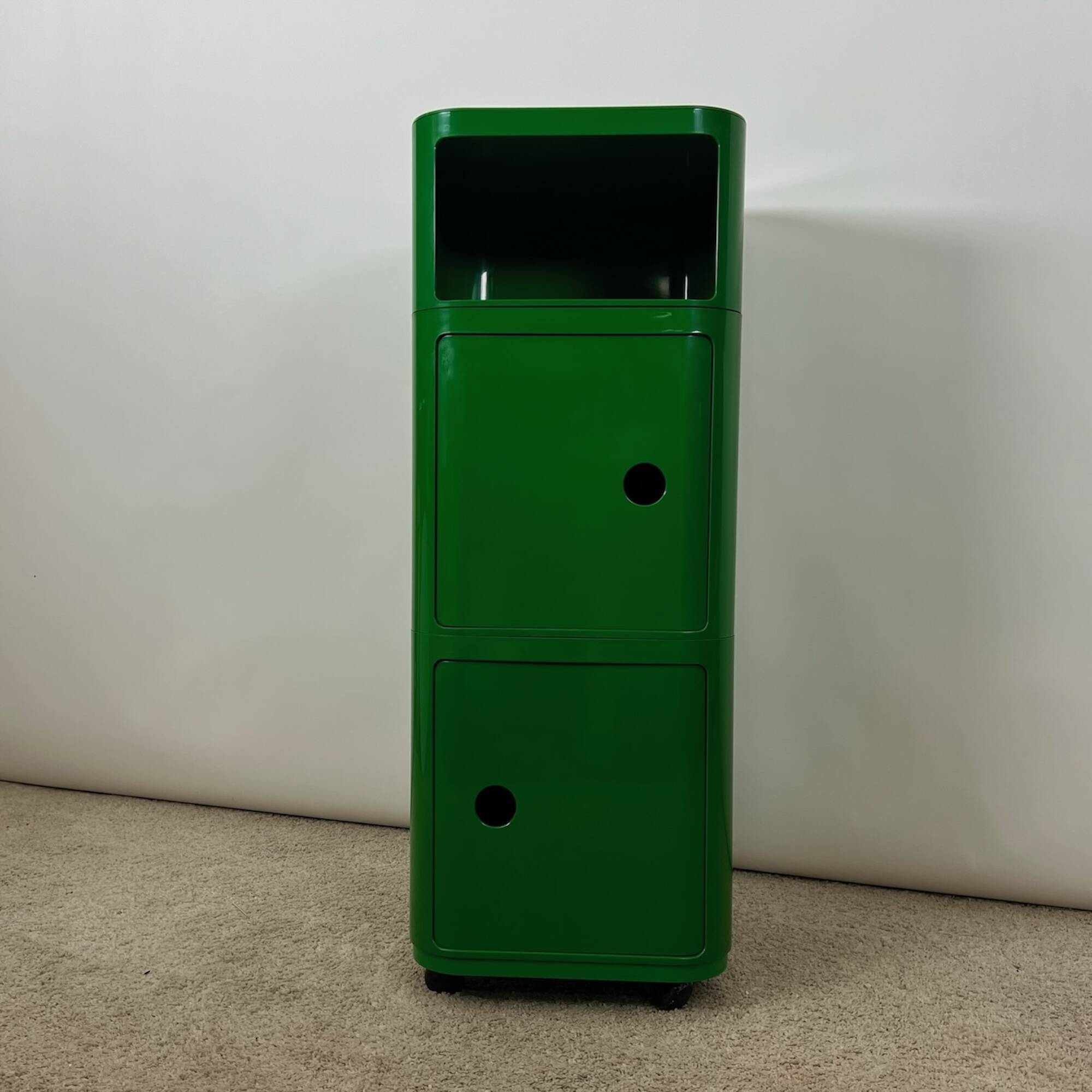 Cabinet Column in Green 'Componibili' by Anna Castelli Ferrieri for Kartell, 1960s