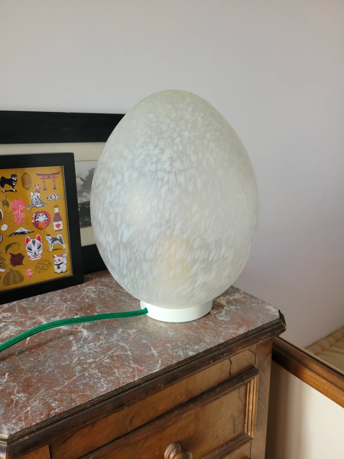 Lampe œuf de la Verrerie de Vianne