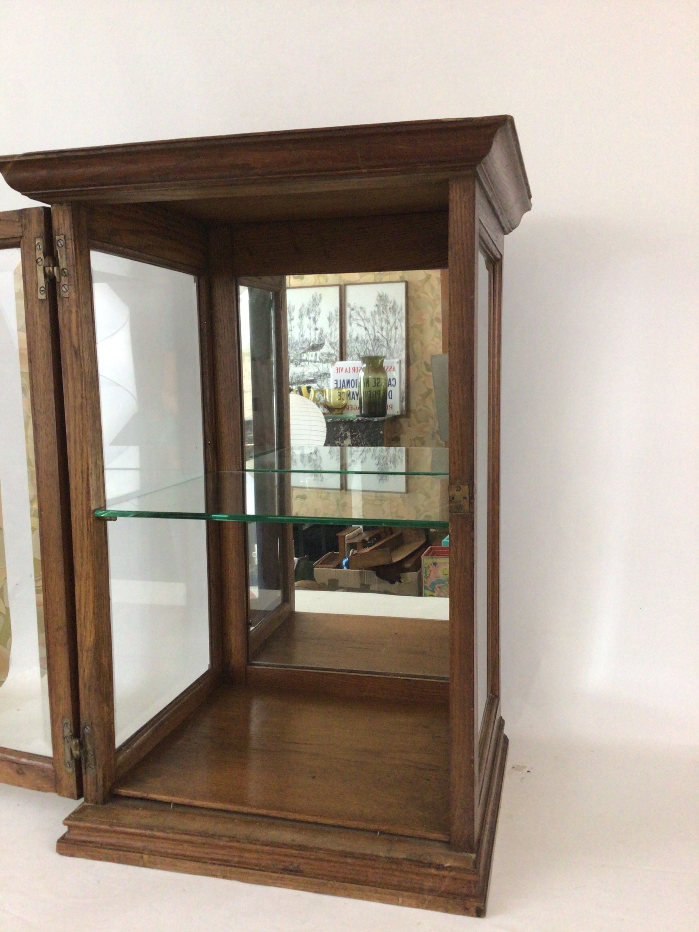 Vitrine à poser en chêne