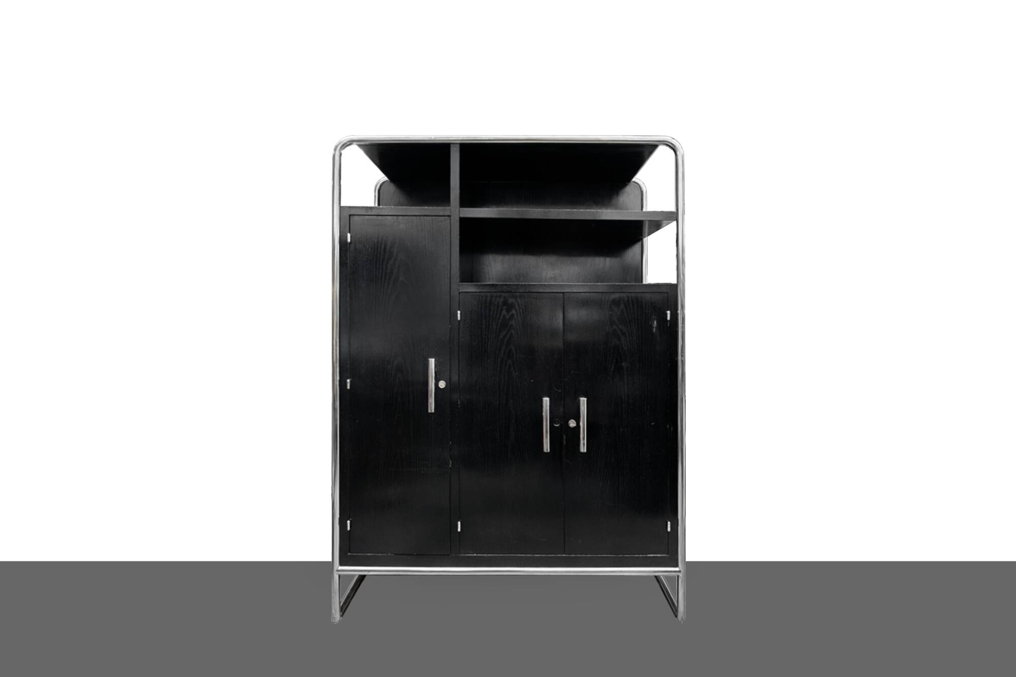 Buffet en acier et bois,  Bruno Weil pour Thonet, années 1930