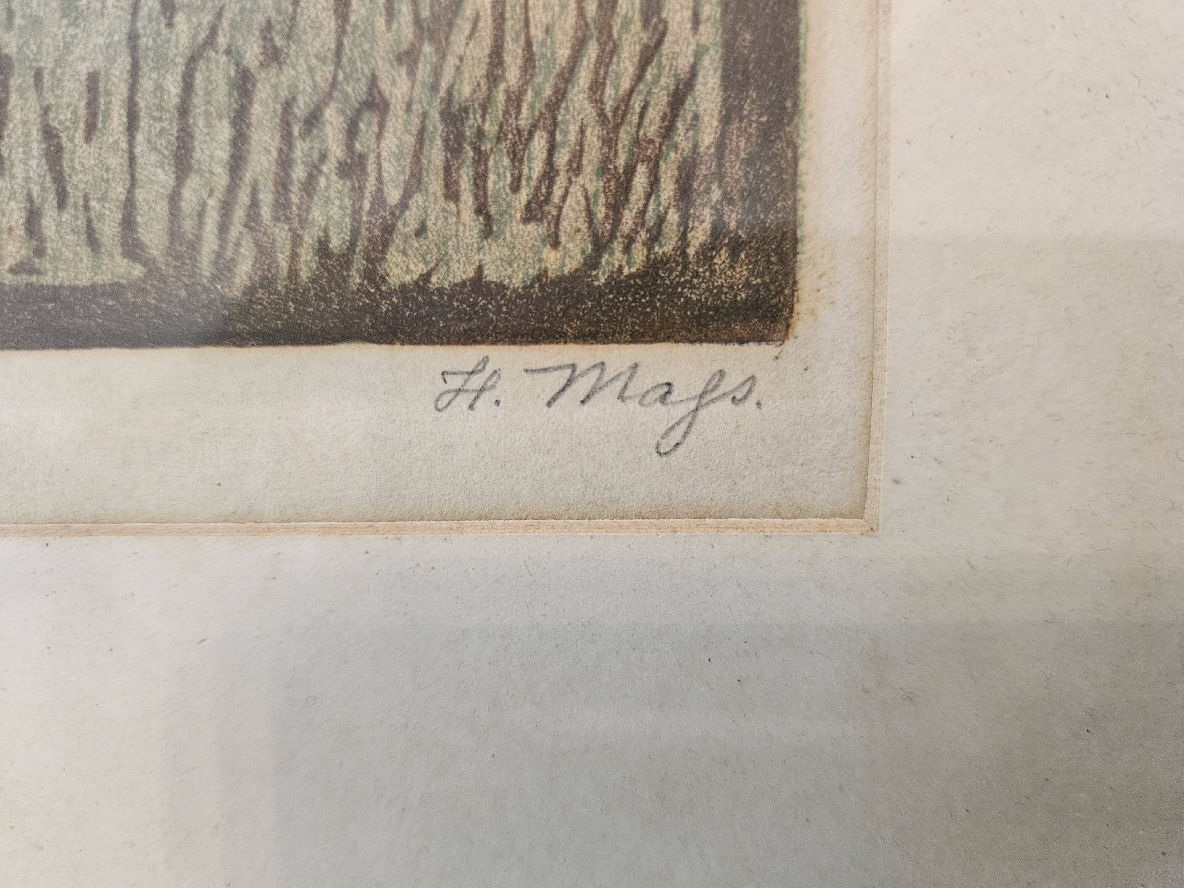 Lithograph by H. Majs