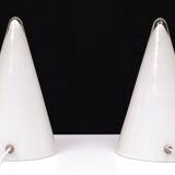pair Teepee Glass Table Lamps 1970s France