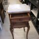 Table de chevet bois et marbre