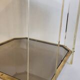 Coffee table 70s plexiglas / smoked glass