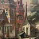 Paysage urbain. Huile sur toile.