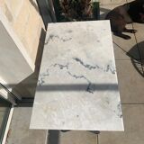 Marble and cast iron bistro table
