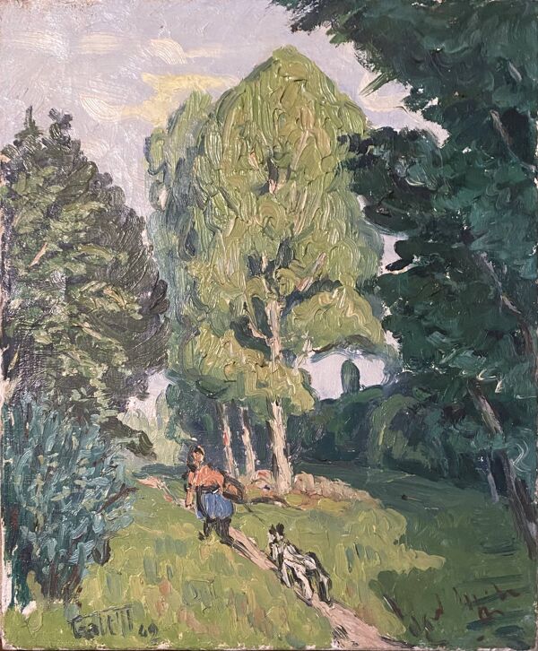 Tableau HST ''La Ballade'' par Marcel GAULT (1899-1989) peintre Franc-Comtois
