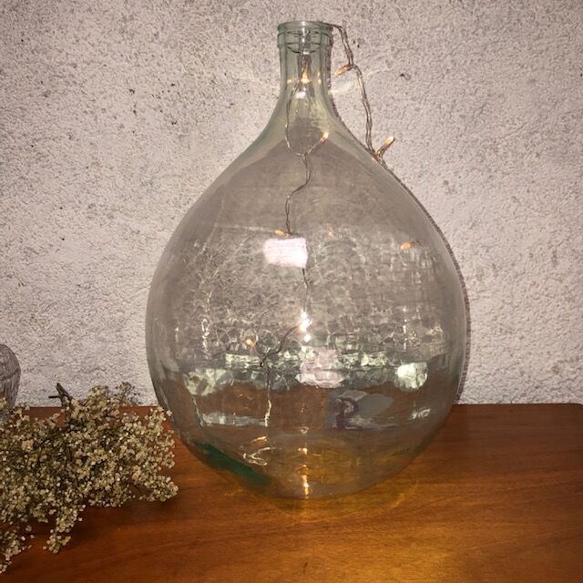 Demijohn glass, blue/green reflections, 12L