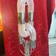 Vintage sculptural floor lamp in chrome metal and glass from the 1970s.