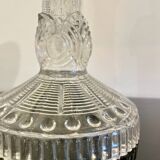 Bougeoir en verre moulé