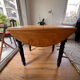 Vintage Solid Wood Extendable Dining Table – Round Drop Leaf Table