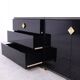 Art deco black and gold cabinets by Pierre Vandel, 1970s